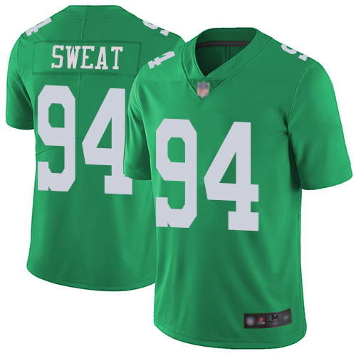 Men Philadelphia Eagles #94 Josh Sweat Limited Green Rush Vapor Untouchable NFL Jersey Football->nfl t-shirts->Sports Accessory